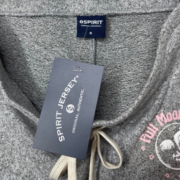 SPIRIT JERSEY | NWT Soft Gray Celestial Full Moon Ruffle Lounge Shorts | Size S - Picture 5 of 10